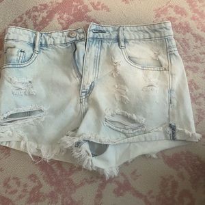 Forever 21 High Waisted Light Wash Shorts